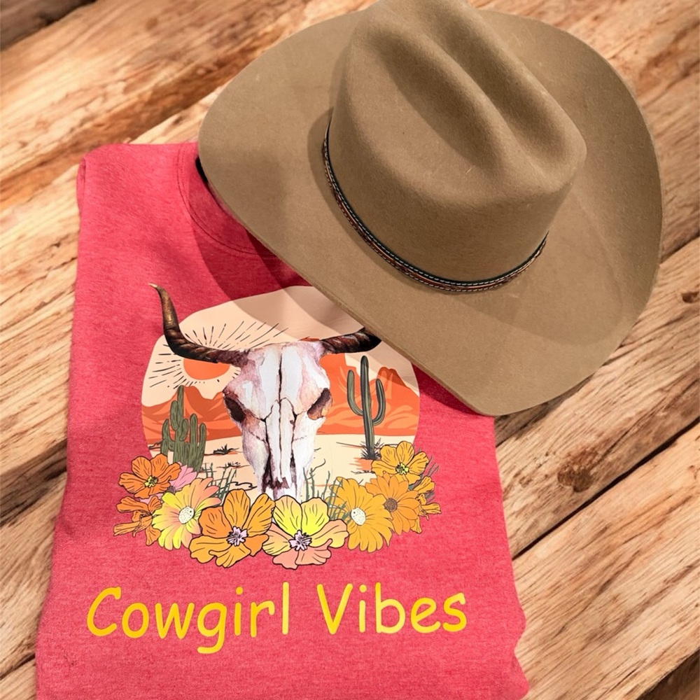 Gildan Pink Cowgirl Vibes Sweatshirt